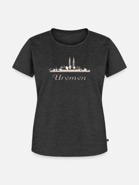 Bremen - Frauen Premium Bio T-Shirt - Anthrazit meliert