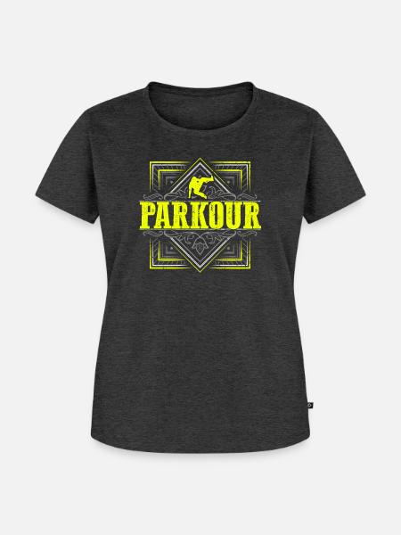 Parkour - Parcour - Frauen Premium Bio T-Shirt - Anthrazit meliert