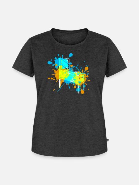 Pinball - Frauen Premium Bio T-Shirt - Anthrazit meliert