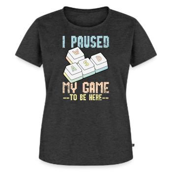 PC-Spiele Spieler Computer Tastatur - Frauen Premium Bio T-Shirt - Anthrazit meliert - Vorne - Selfina (174cm)