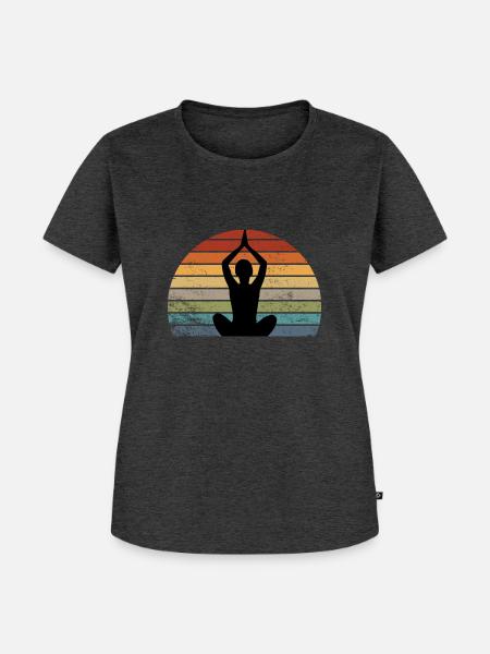 Meditation - Frauen Premium Bio T-Shirt - Anthrazit meliert