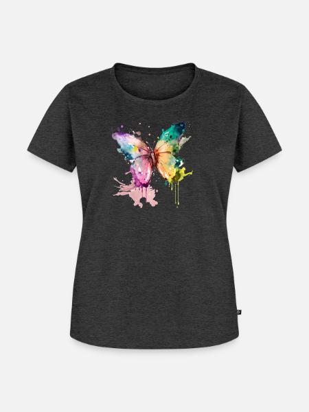 flatterne Träume - Frauen Premium Bio T-Shirt - Anthrazit meliert