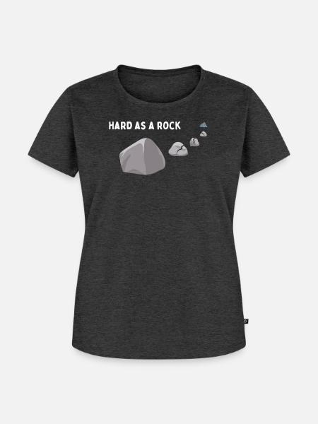 Hart wie ein Stein - Frauen Premium Bio T-Shirt - Anthrazit meliert