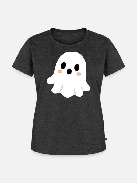 Niedlicher Geist - Frauen Premium Bio T-Shirt - Anthrazit meliert