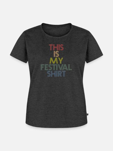 This is my Festival Shirt - Frauen Premium Bio T-Shirt - Anthrazit meliert