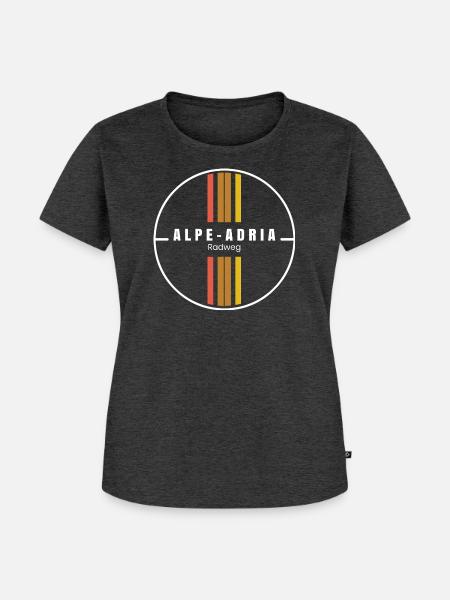 Alpe-Adria Radweg - Frauen Premium Bio T-Shirt - Anthrazit meliert