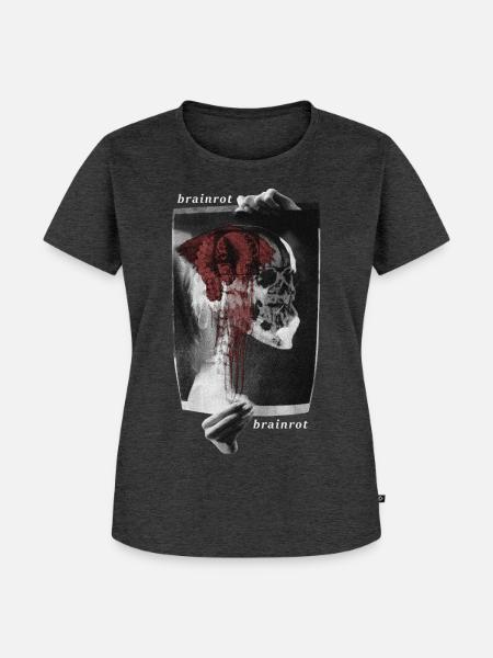 Hirnfäule - Frauen Premium Bio T-Shirt - Anthrazit meliert