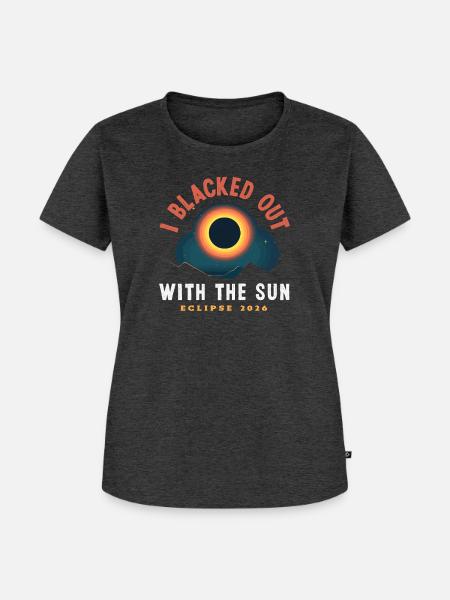 Sonnenfinsternis 2026, 12. August - Frauen Premium Bio T-Shirt - Anthrazit meliert