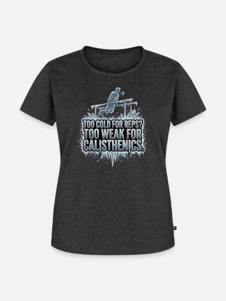 Calisthenics Eis - Frauen Premium Bio T-Shirt - Anthrazit meliert