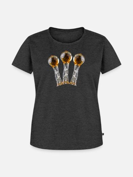 Harz Trichome - Frauen Premium Bio T-Shirt - Anthrazit meliert