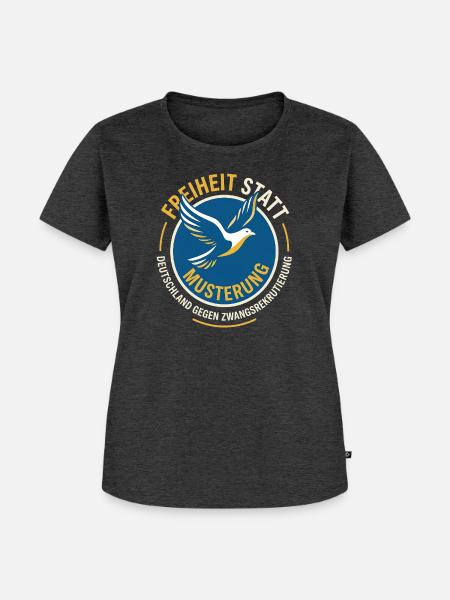Freiheit Statt Musterung - Frauen Premium Bio T-Shirt - Anthrazit meliert