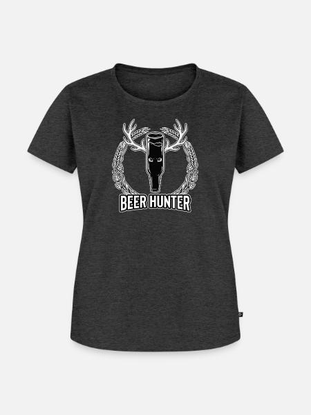 Bierjäger-Preis - Frauen Premium Bio T-Shirt - Anthrazit meliert