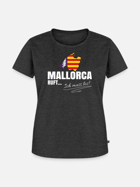 Mallorca Auswandern - Frauen Premium Bio T-Shirt - Anthrazit meliert