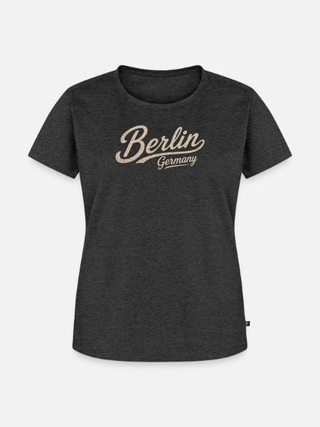 Berlin - Germany - Berliner Bär - Frauen Premium Bio T-Shirt - Anthrazit meliert