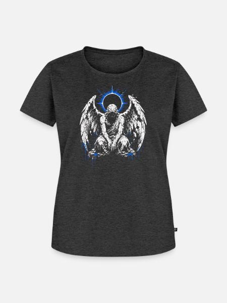 Gefallene Engelsfinsternis - Frauen Premium Bio T-Shirt - Anthrazit meliert