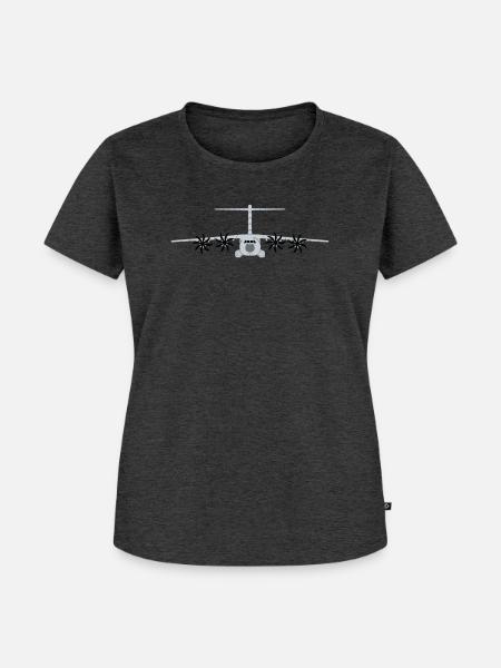 A400M grau - Frauen Premium Bio T-Shirt - Anthrazit meliert