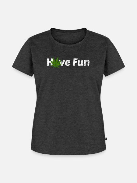Have Fun - Frauen Premium Bio T-Shirt - Anthrazit meliert