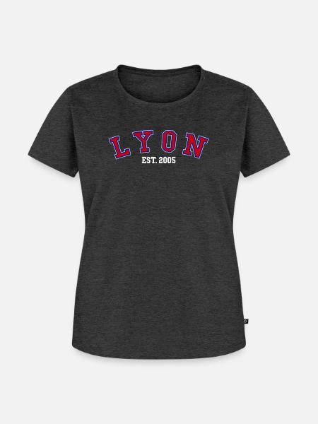 Lyon Est. 2005 - Frauen Premium Bio T-Shirt - Anthrazit meliert