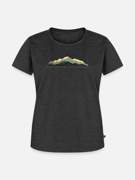 Leidenschaft in den Bergen 2 - Frauen Premium Bio T-Shirt - Anthrazit meliert