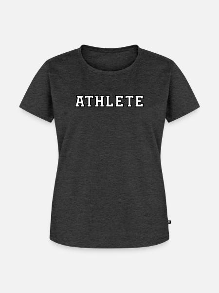 Athlete - Frauen Premium Bio T-Shirt - Anthrazit meliert