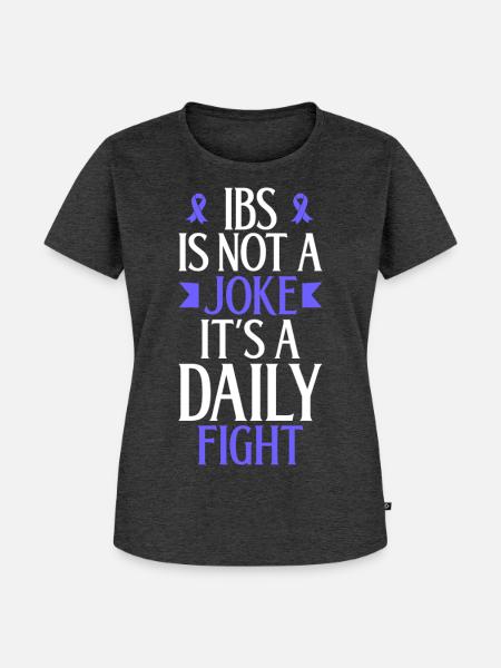 Täglicher Kampf mit IBS - Kein Spaß - Frauen Premium Bio T-Shirt - Anthrazit meliert