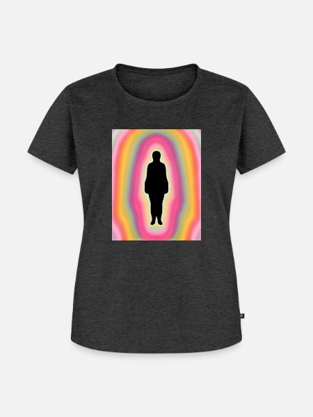 Abstrakte Aura - Frauen Premium Bio T-Shirt - Anthrazit meliert