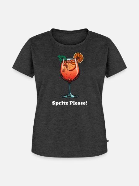 Sprizz Please! - Frauen Premium Bio T-Shirt - Anthrazit meliert