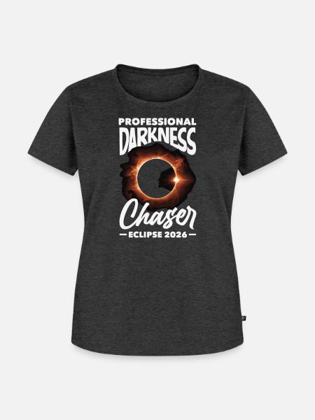 Sonnenfinsternis 2026, 12. August - Frauen Premium Bio T-Shirt - Anthrazit meliert