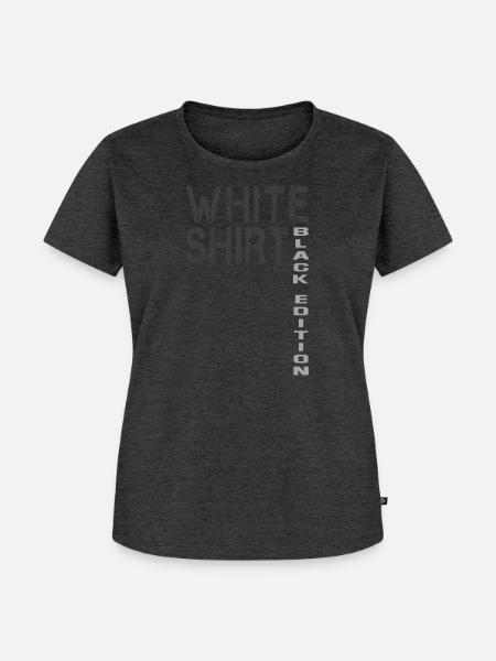 White Shirt Black Edition - Frauen Premium Bio T-Shirt - Anthrazit meliert