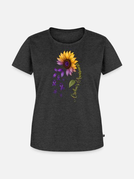 Crohns-Bewusstsein – IBD-Kämpfer Crohns-Krieger - Frauen Premium Bio T-Shirt - Anthrazit meliert