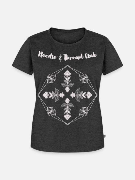 Nadel & Faden Club - Frauen Premium Bio T-Shirt - Anthrazit meliert