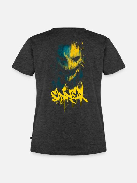 Sinner - Frauen Premium Bio T-Shirt - Anthrazit meliert