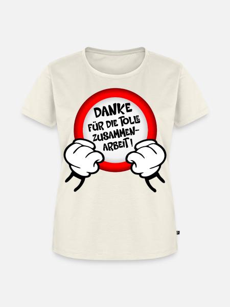 Abschied Kollegen Danke - Frauen Premium Bio T-Shirt - Naturweiß