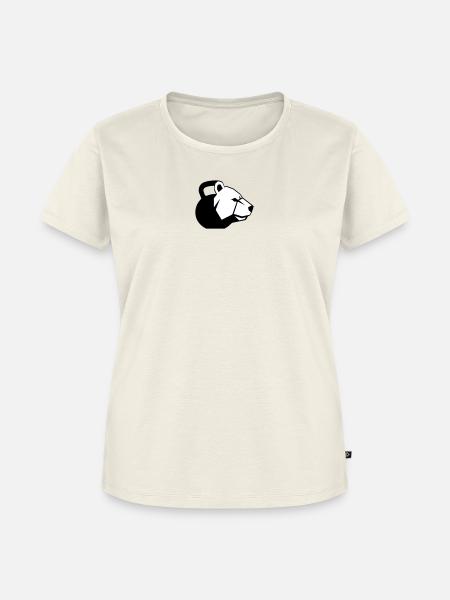 KettleBear schwarz - Frauen Premium Bio T-Shirt - Naturweiß