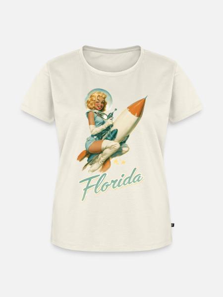 Retro Florida - Frauen Premium Bio T-Shirt - Naturweiß