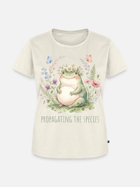Vermehrung der Art, Garten-Mama - Frauen Premium Bio T-Shirt - Naturweiß