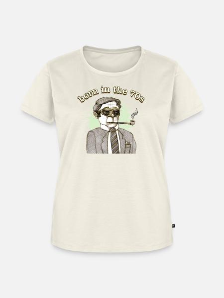 Born in the Seventies - Frauen Premium Bio T-Shirt - Naturweiß