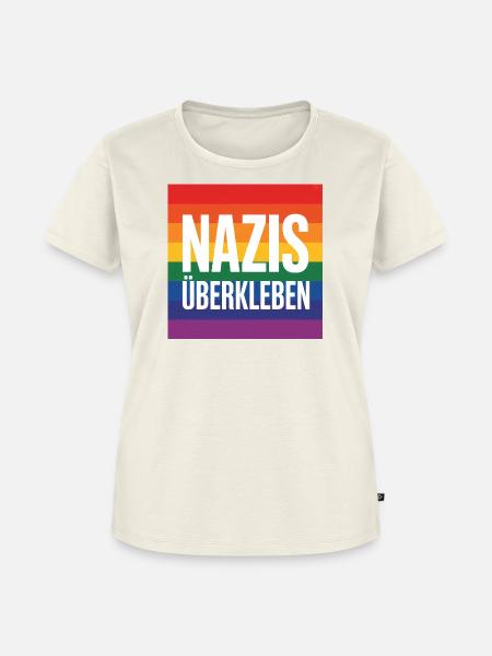 Nazis überkleben - Antifa Tee - Frauen Premium Bio T-Shirt - Naturweiß