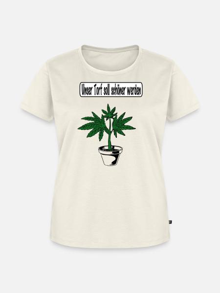 Cannabis-Design - Frauen Premium Bio T-Shirt - Naturweiß