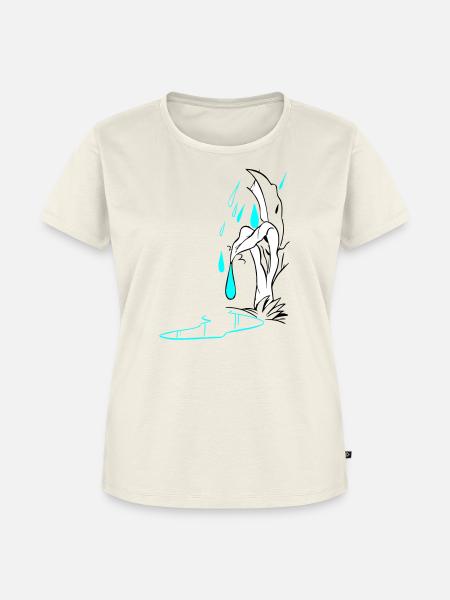 Tropfenillustration - Frauen Premium Bio T-Shirt - Naturweiß