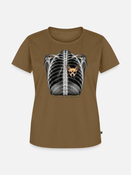 Du bist mein Herz - Frauen Premium Bio T-Shirt - Nussbraun