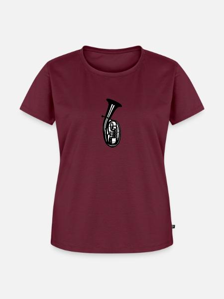 Tenorhorn - Frauen Premium Bio T-Shirt - Burgunderrot