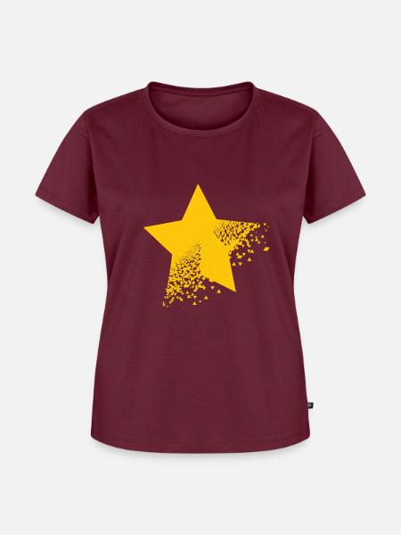 Stern - Frauen Premium Bio T-Shirt - Burgunderrot