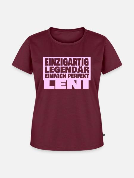 Leni - Frauen Premium Bio T-Shirt - Burgunderrot