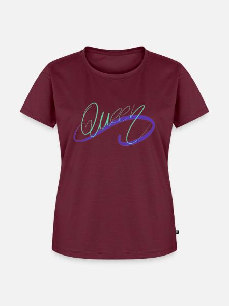 Queen - Frauen Premium Bio T-Shirt - Burgunderrot