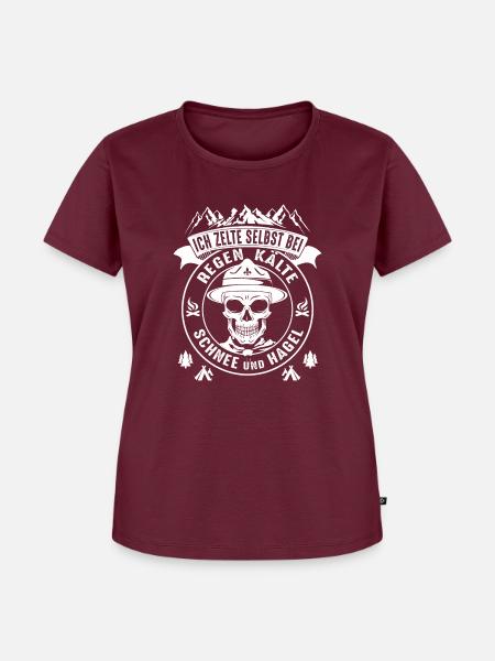 Pfadfinder campen - Frauen Premium Bio T-Shirt - Burgunderrot