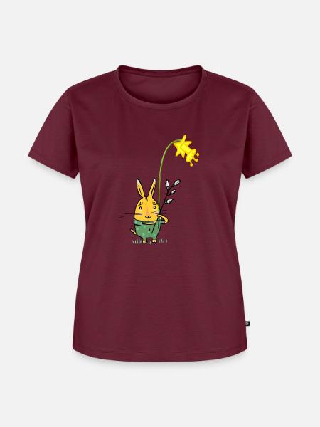 Osterhase - Frauen Premium Bio T-Shirt - Burgunderrot