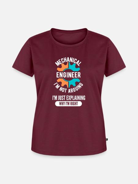 Maschinenbauer - Frauen Premium Bio T-Shirt - Burgunderrot