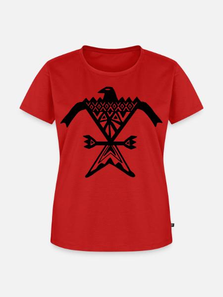 Totemadler (Schwarz) - Frauen Premium Bio T-Shirt - Rot