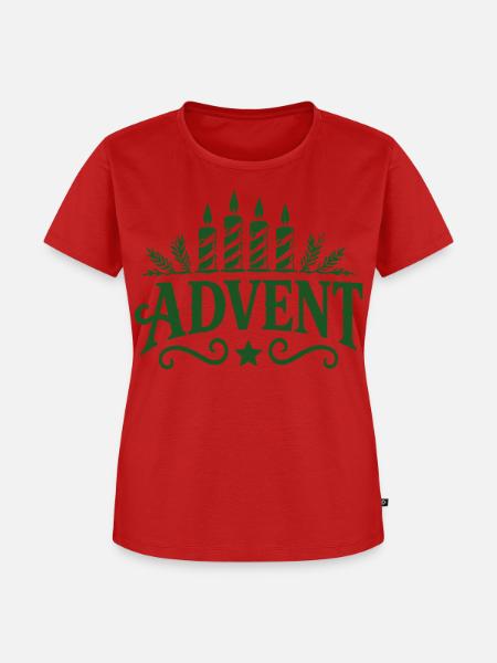 Advent Kerzen Zeit - Frauen Premium Bio T-Shirt - Rot